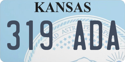 KS license plate 319ADA
