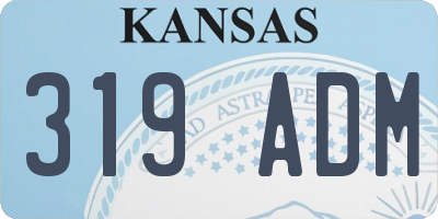 KS license plate 319ADM