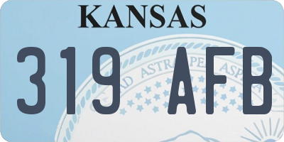 KS license plate 319AFB
