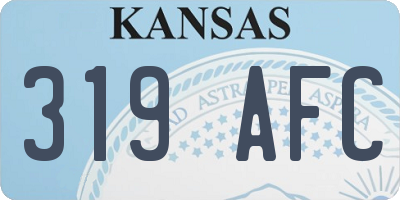 KS license plate 319AFC