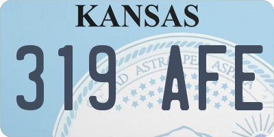 KS license plate 319AFE