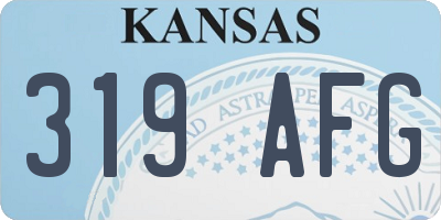 KS license plate 319AFG