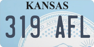 KS license plate 319AFL