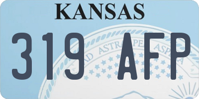 KS license plate 319AFP
