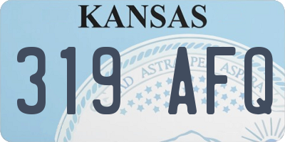 KS license plate 319AFQ