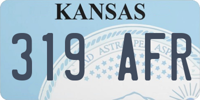 KS license plate 319AFR