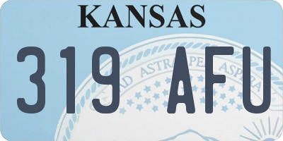 KS license plate 319AFU