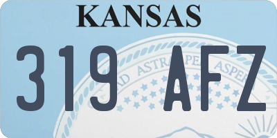KS license plate 319AFZ