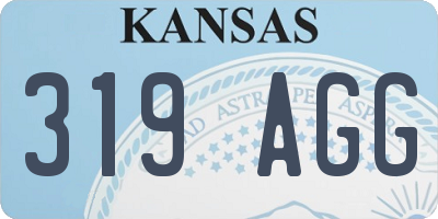 KS license plate 319AGG