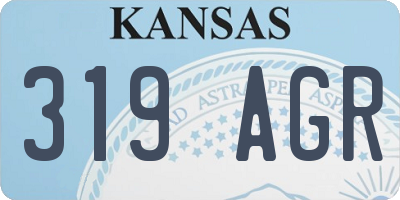 KS license plate 319AGR