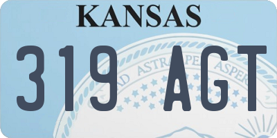 KS license plate 319AGT