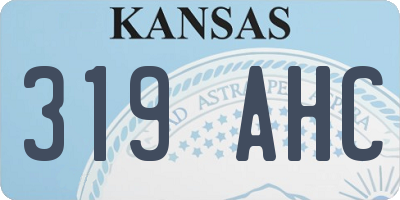 KS license plate 319AHC