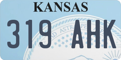 KS license plate 319AHK