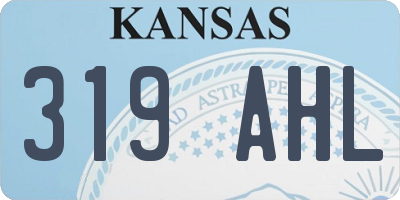 KS license plate 319AHL