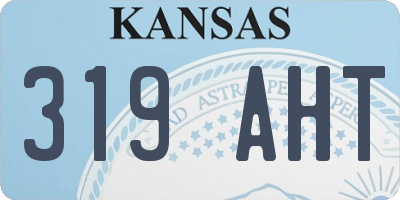 KS license plate 319AHT