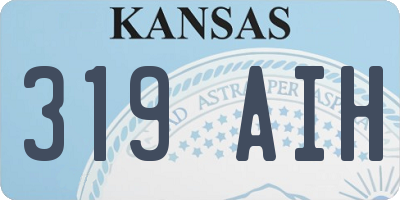 KS license plate 319AIH