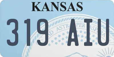 KS license plate 319AIU