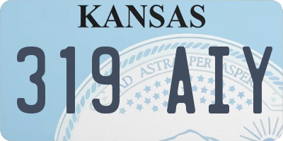 KS license plate 319AIY