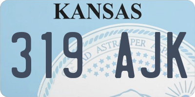 KS license plate 319AJK