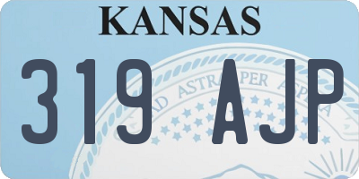 KS license plate 319AJP