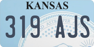KS license plate 319AJS