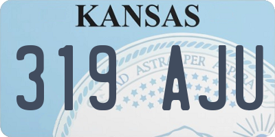 KS license plate 319AJU