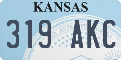 KS license plate 319AKC