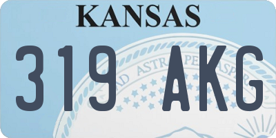KS license plate 319AKG