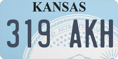 KS license plate 319AKH