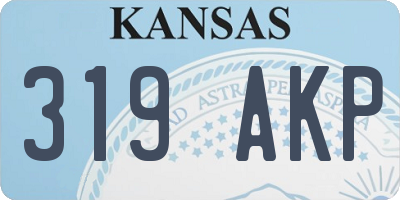 KS license plate 319AKP