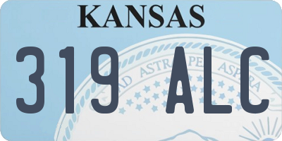KS license plate 319ALC