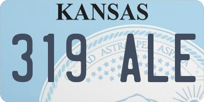 KS license plate 319ALE