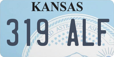 KS license plate 319ALF