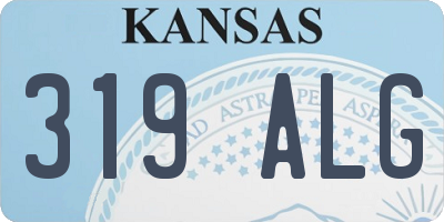 KS license plate 319ALG