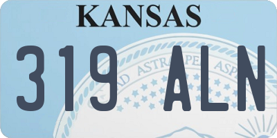 KS license plate 319ALN