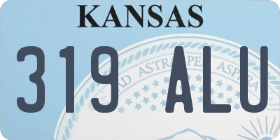 KS license plate 319ALU