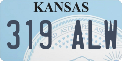KS license plate 319ALW