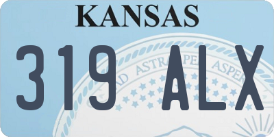 KS license plate 319ALX