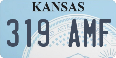 KS license plate 319AMF