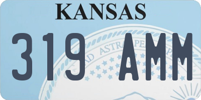 KS license plate 319AMM