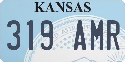 KS license plate 319AMR