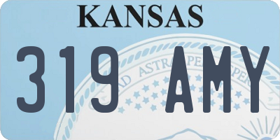 KS license plate 319AMY