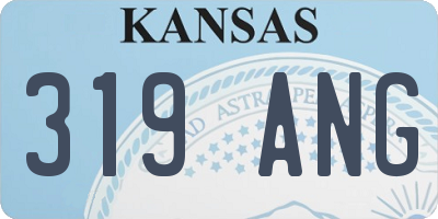 KS license plate 319ANG