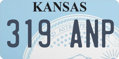 KS license plate 319ANP
