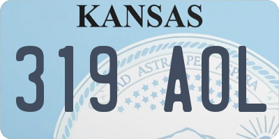 KS license plate 319AOL