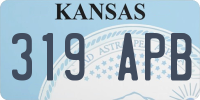 KS license plate 319APB