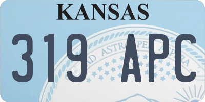 KS license plate 319APC
