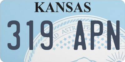 KS license plate 319APN