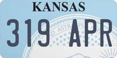 KS license plate 319APR