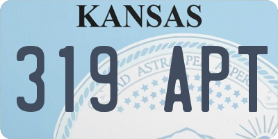 KS license plate 319APT
